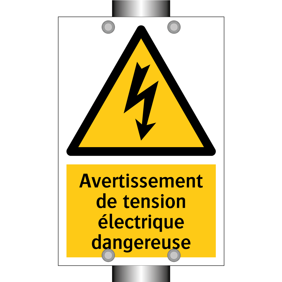 Avertissement de tension électrique dangereuse