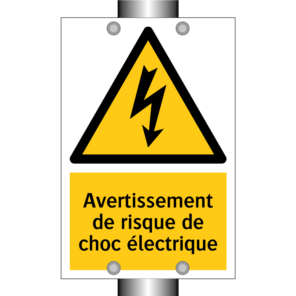 Avertissement de risque de choc électrique