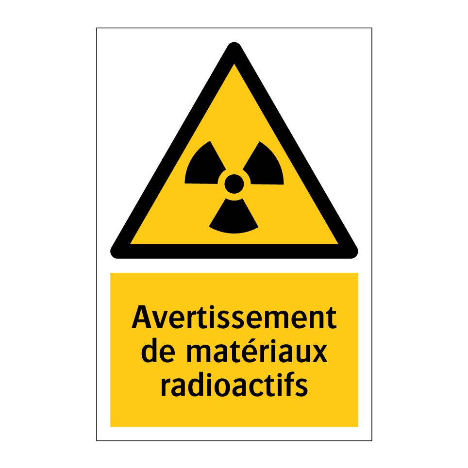 Avertissement de matériaux radioactifs