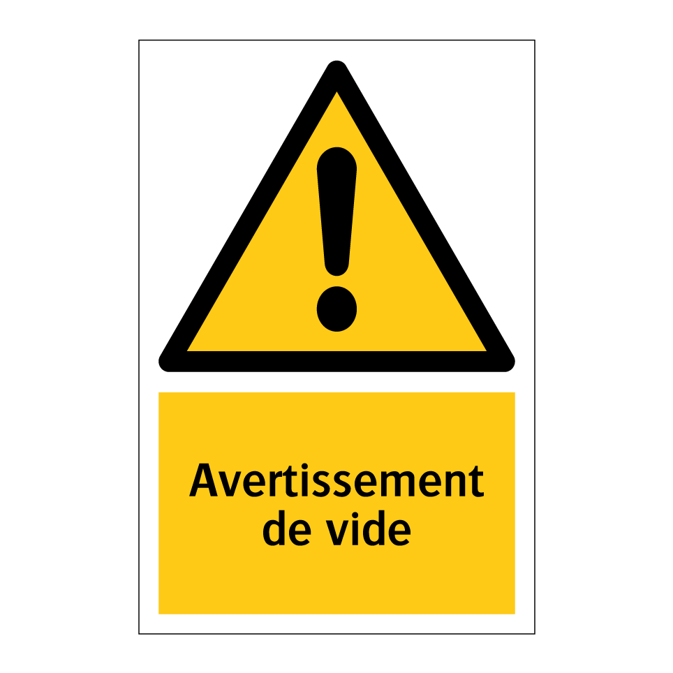 Avertissement de vide