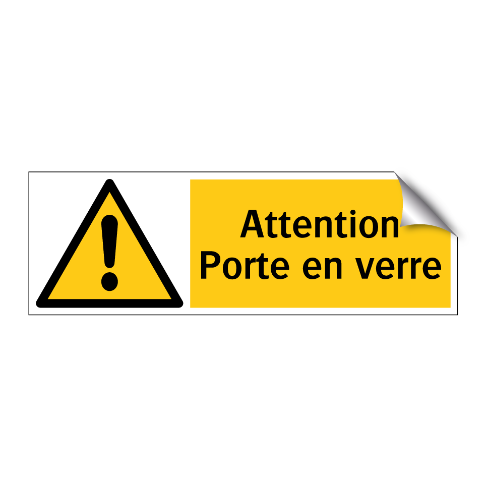Attention Porte en verre