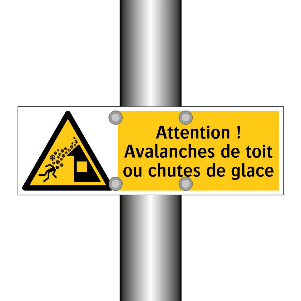 Attention ! Avalanches de toit ou chutes de glace