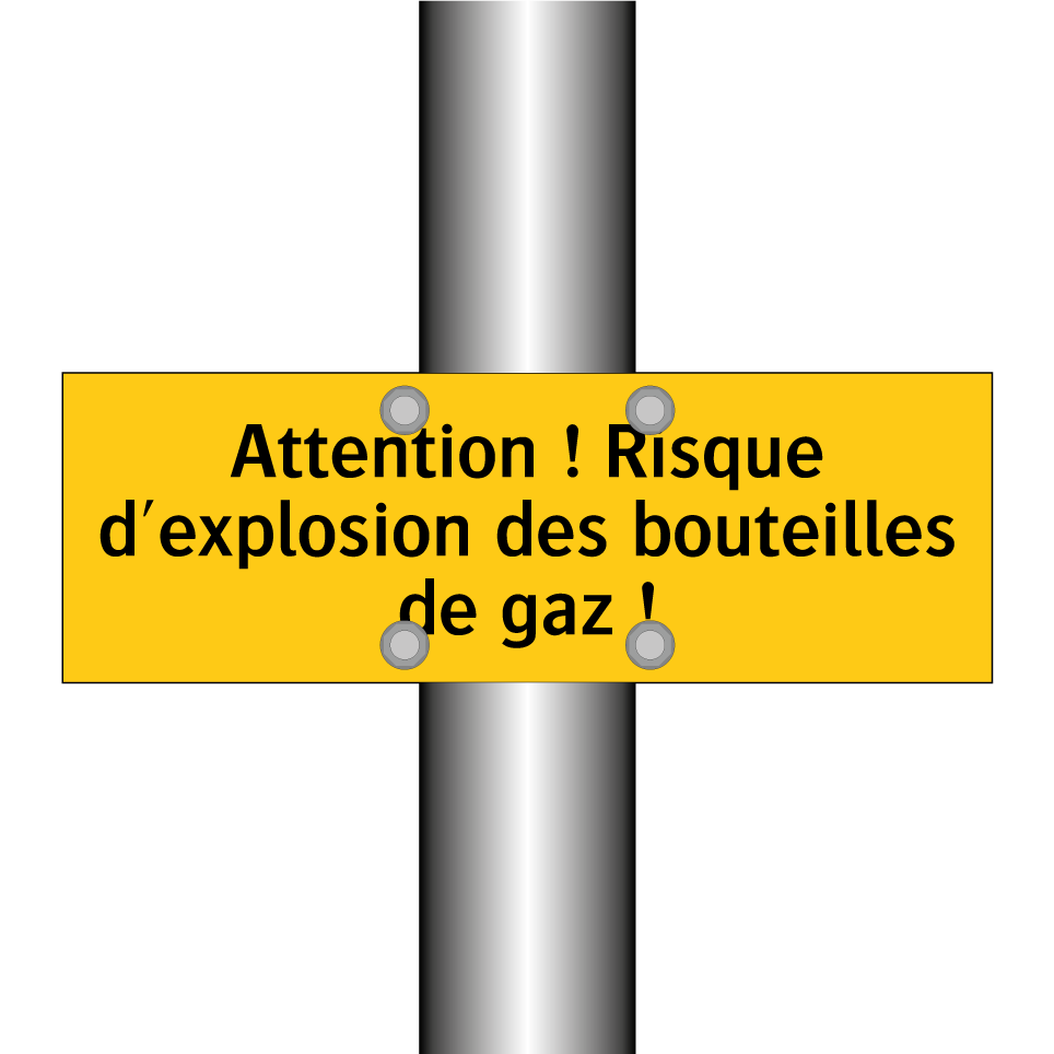 Attention ! Risque d'explosion des bouteilles de gaz !