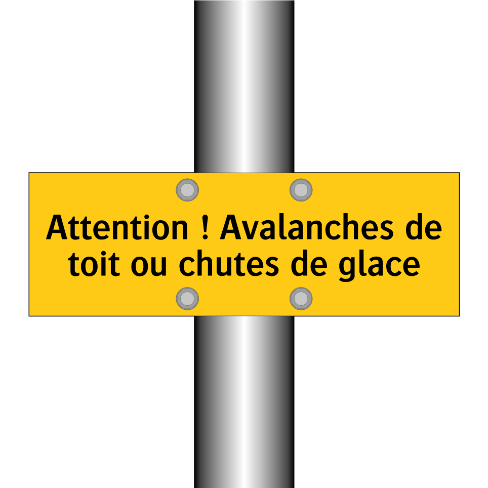 Attention ! Avalanches de toit ou chutes de glace