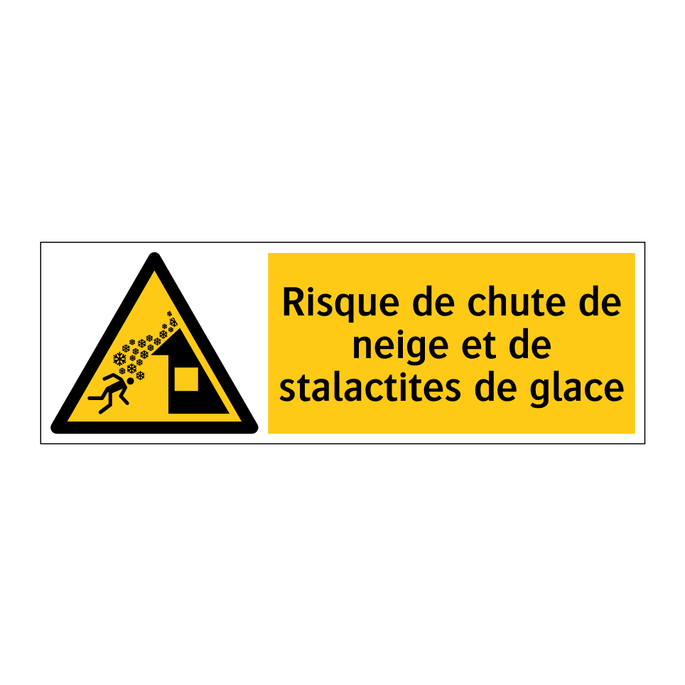 Risque de chute de neige et de stalactites de glace
