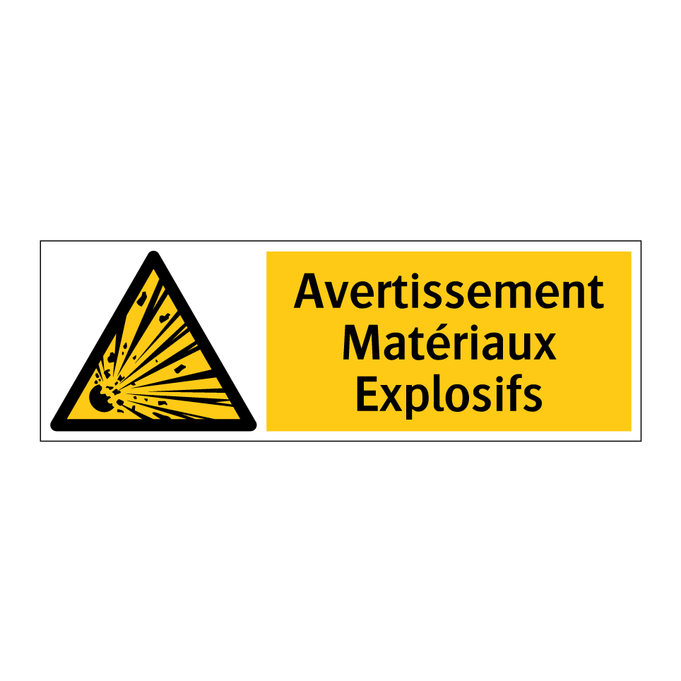 Avertissement Matériaux Explosifs