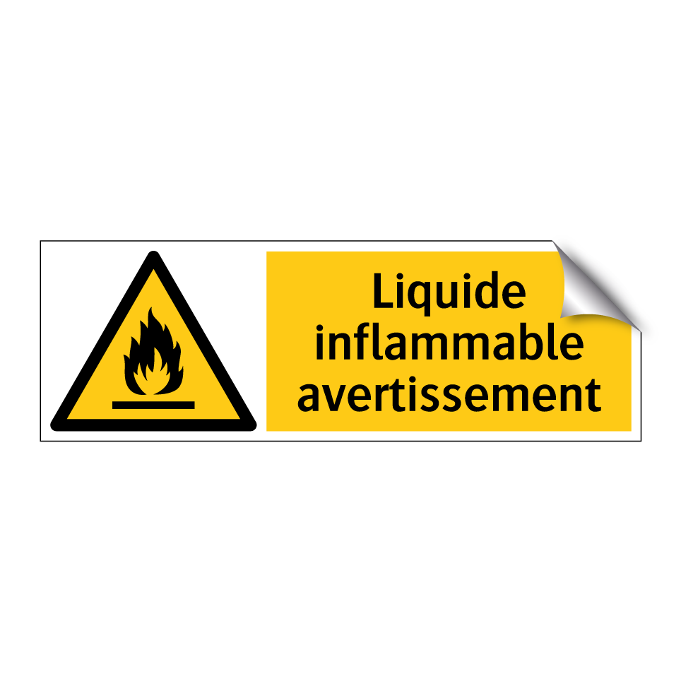 Liquide inflammable avertissement
