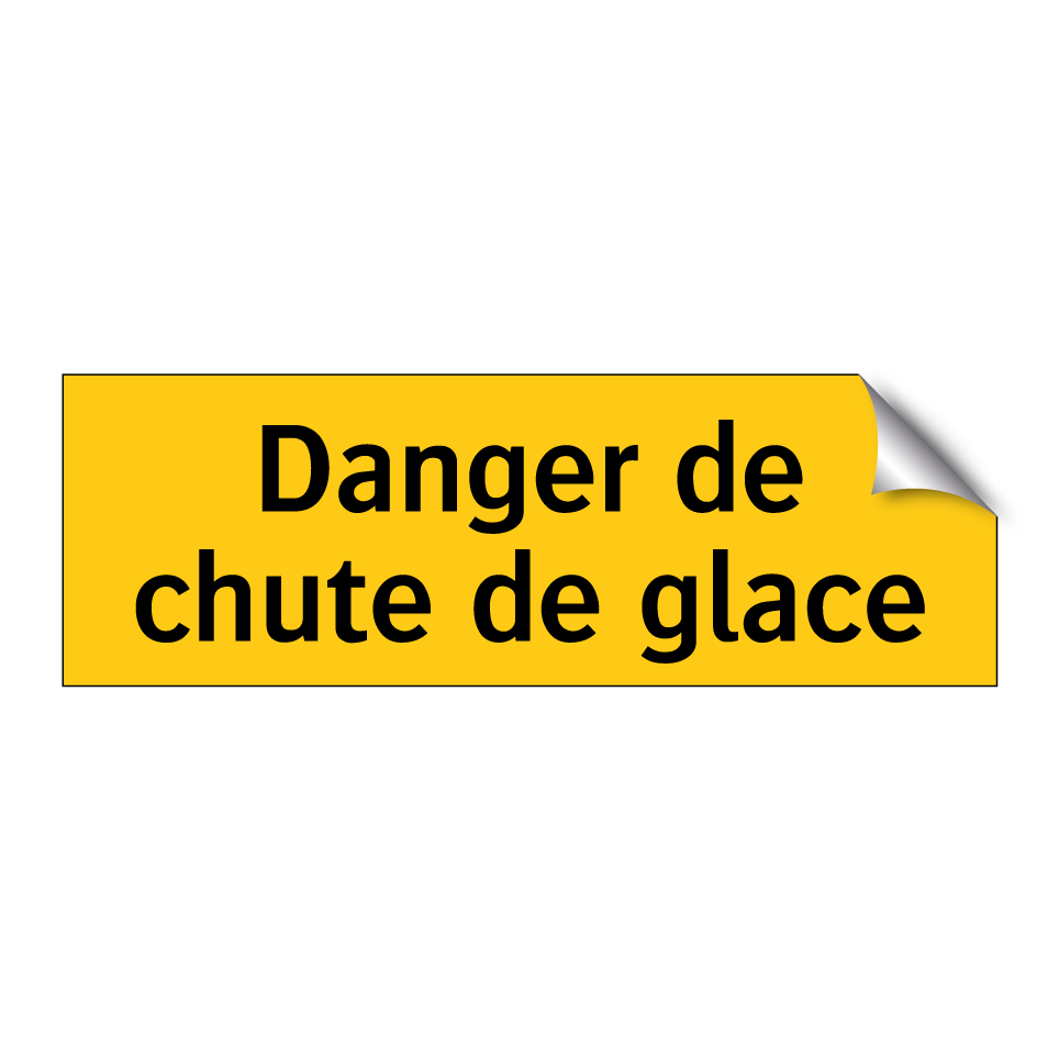 Danger de chute de glace