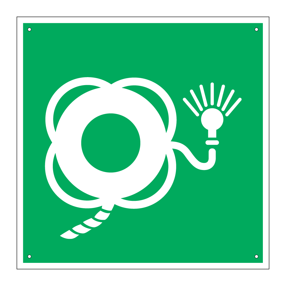 E043 Lifebuoy with line and light
