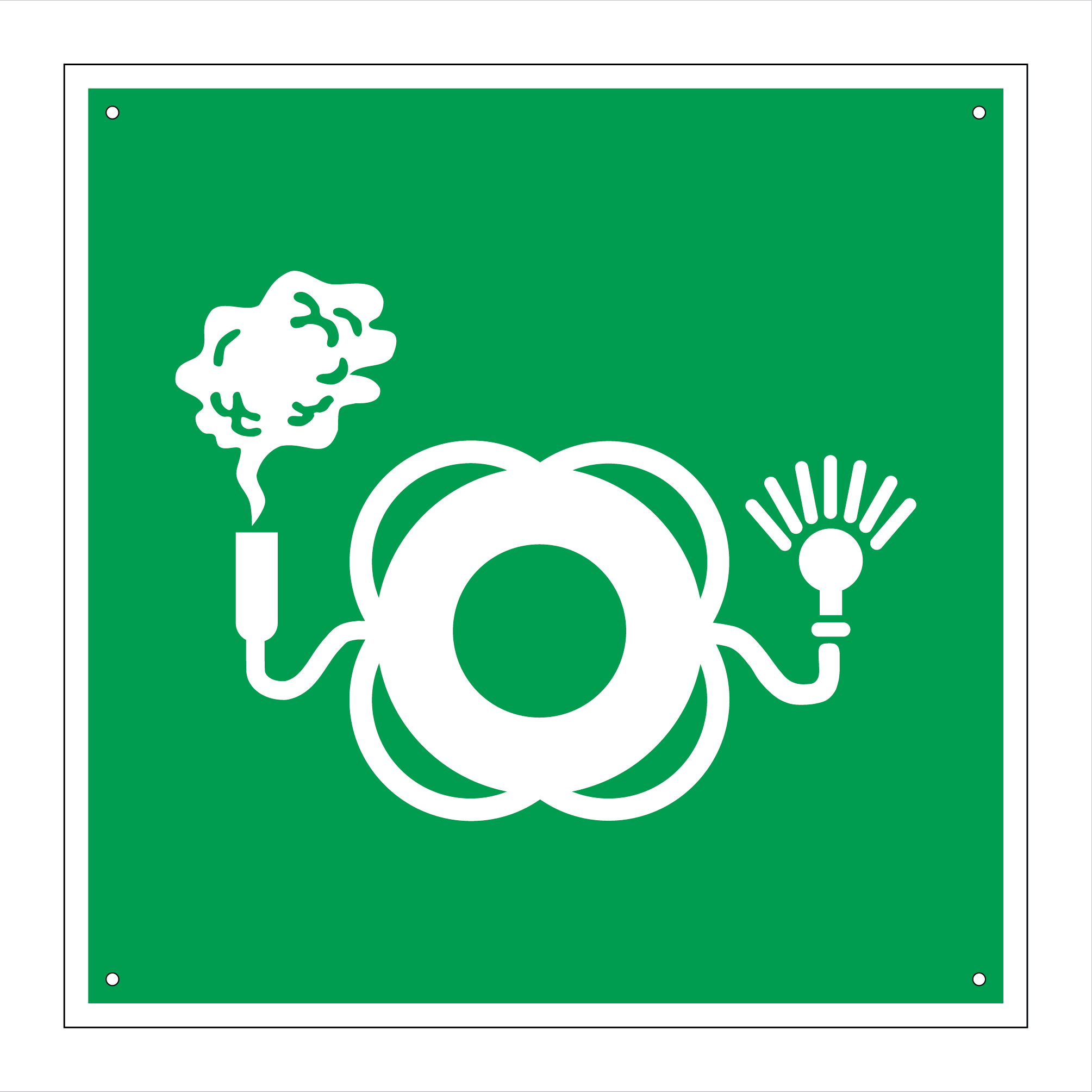 E068 Lifebuoy with light and smoke