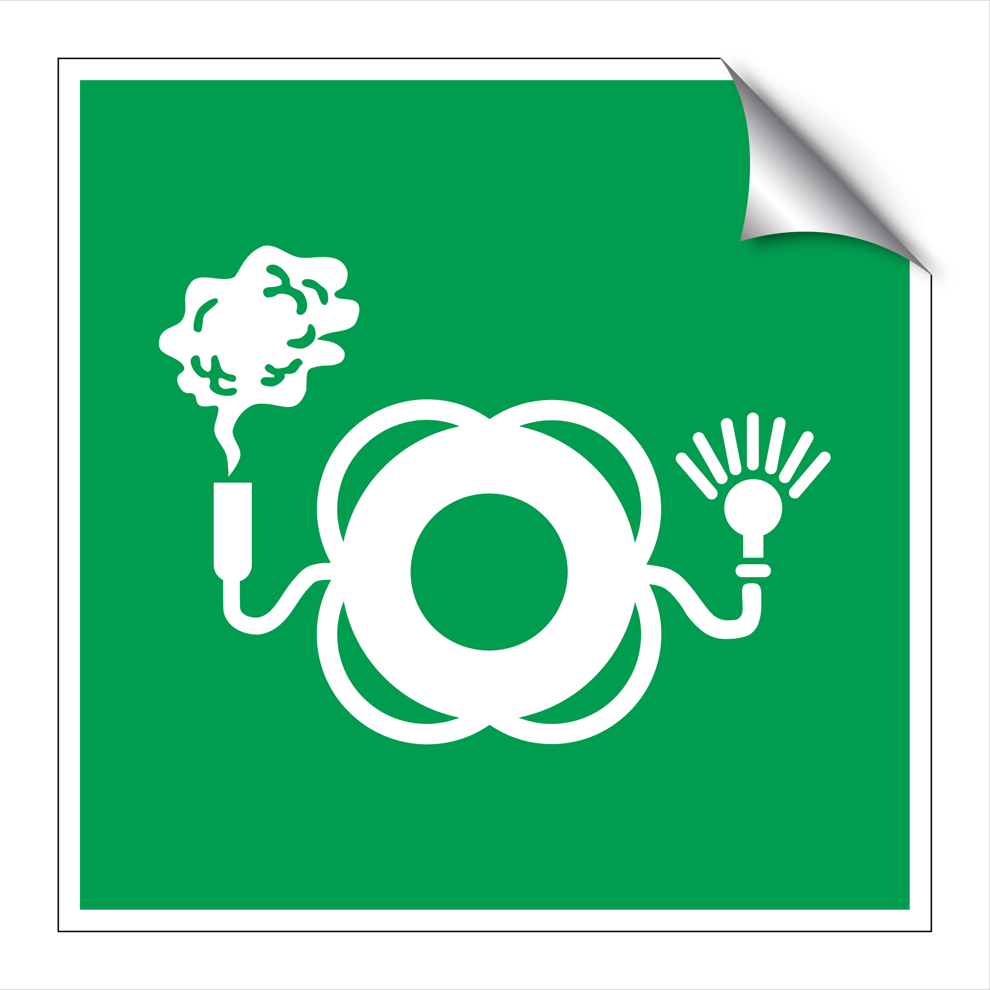 E068 Lifebuoy with light and smoke