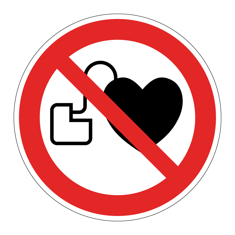 P007 No access for people with active implanted cardiac devices