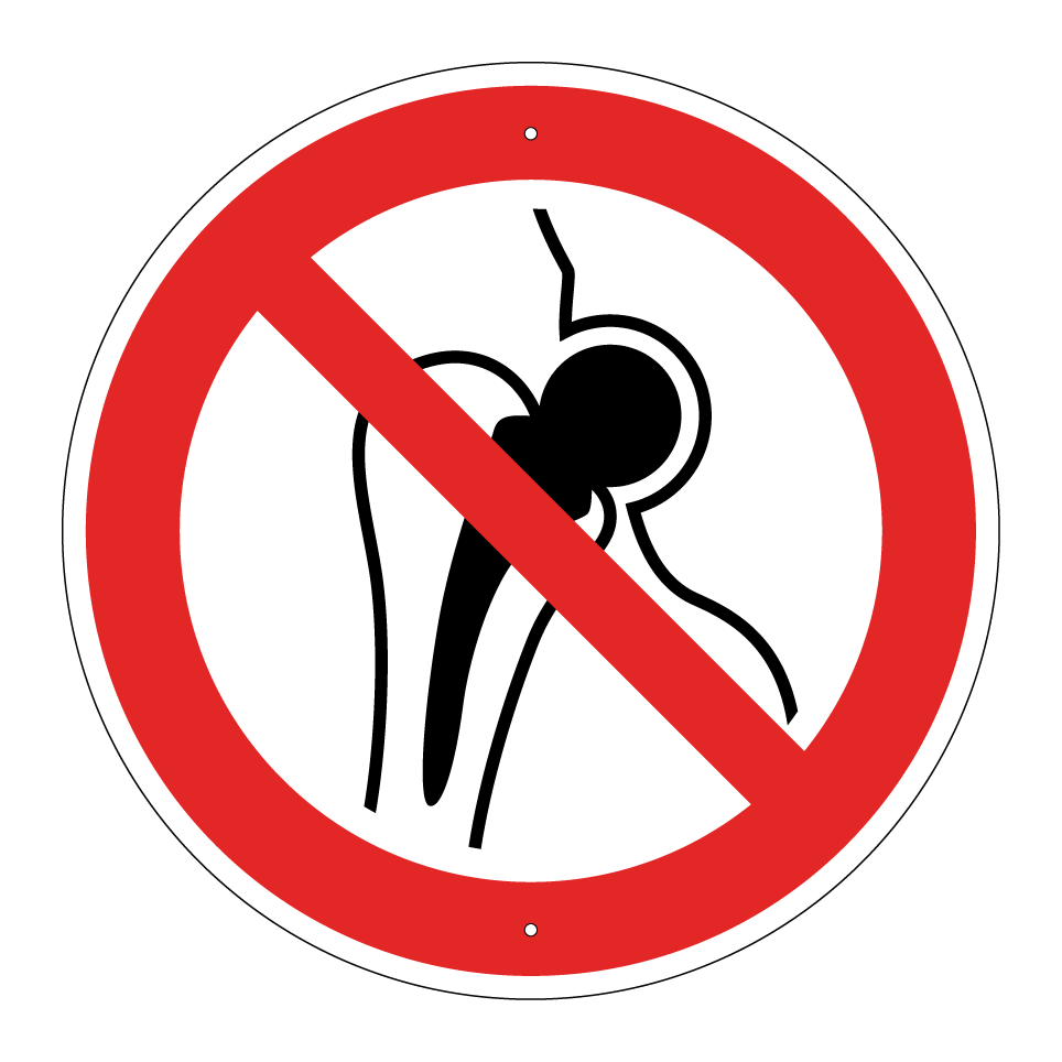 P014 Prohibido el paso a personas con implantes metálicos