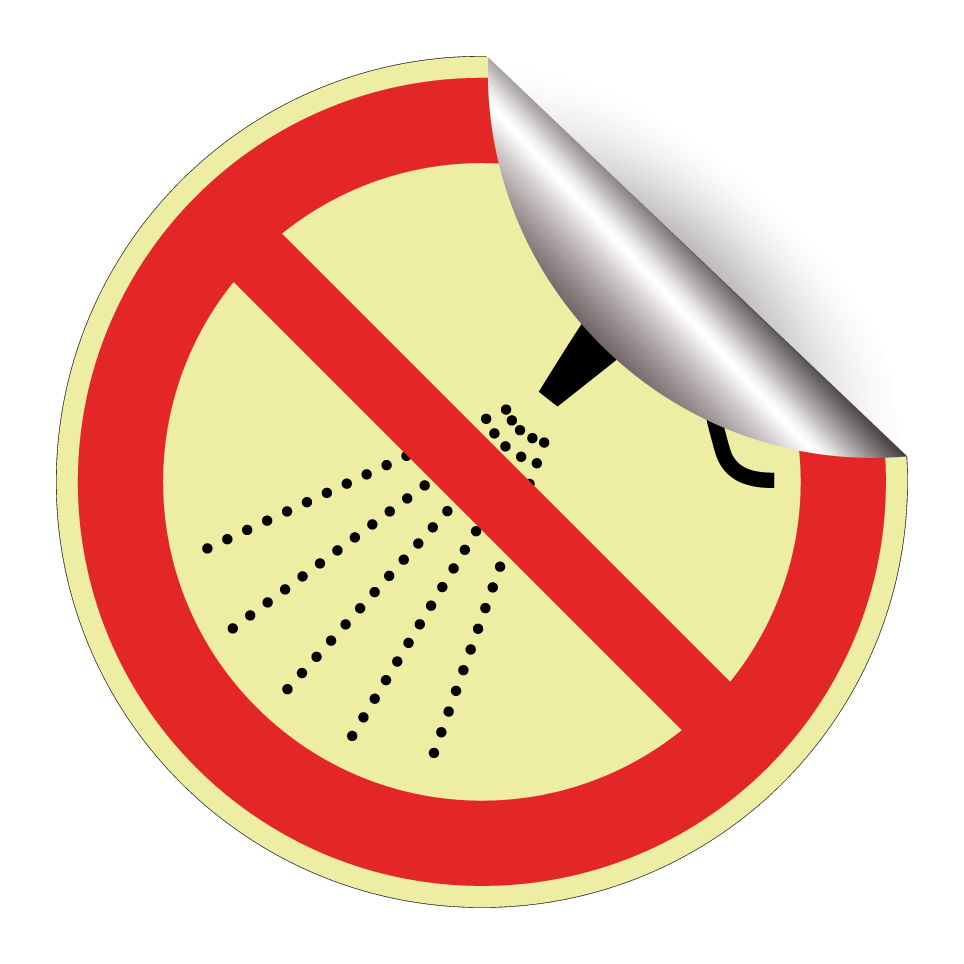 P016 Do not spray with water