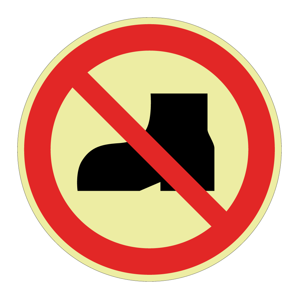 P060 No outdoor footwear