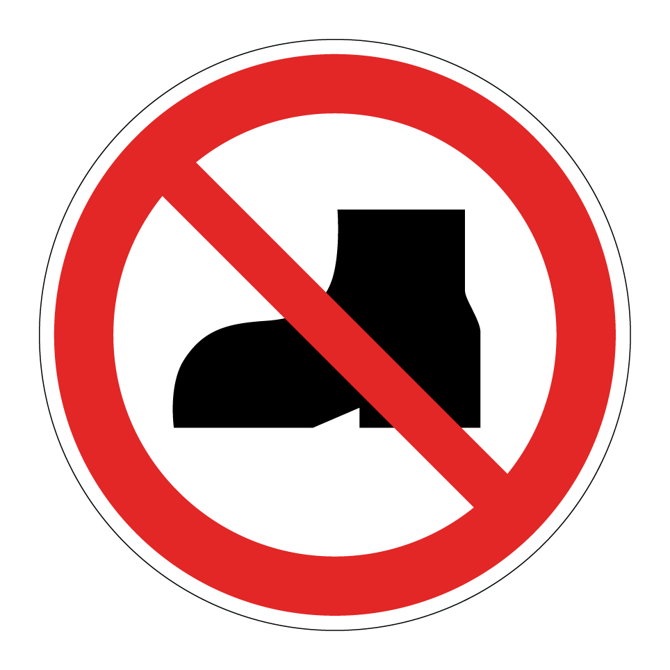 P060 No outdoor footwear