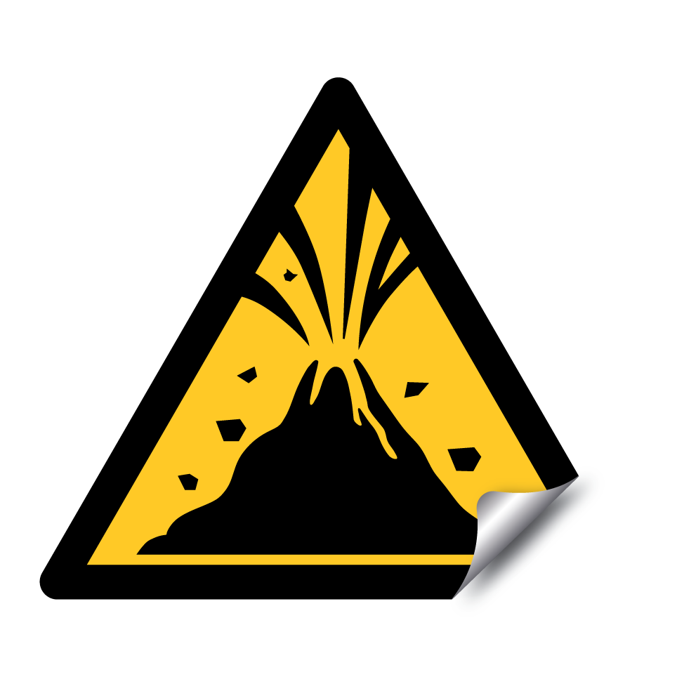 W075 Warning Active volcano zone