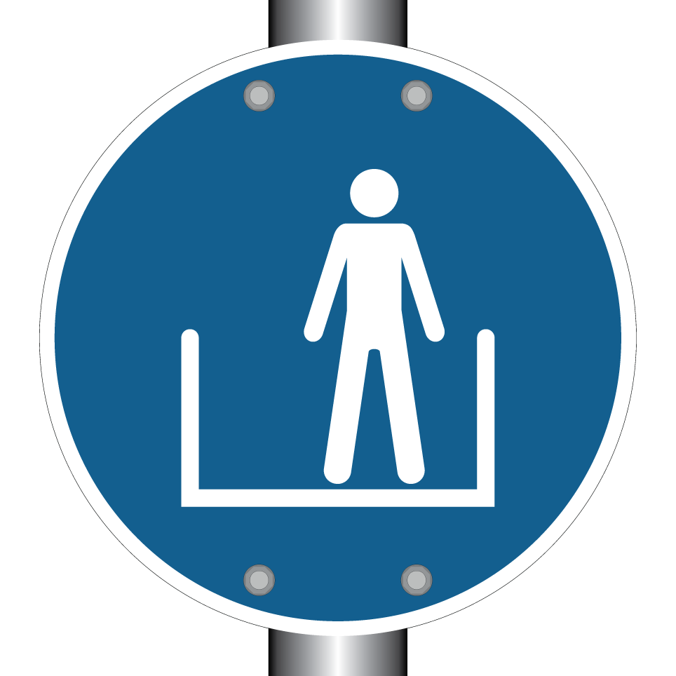 Stand inside designated area
