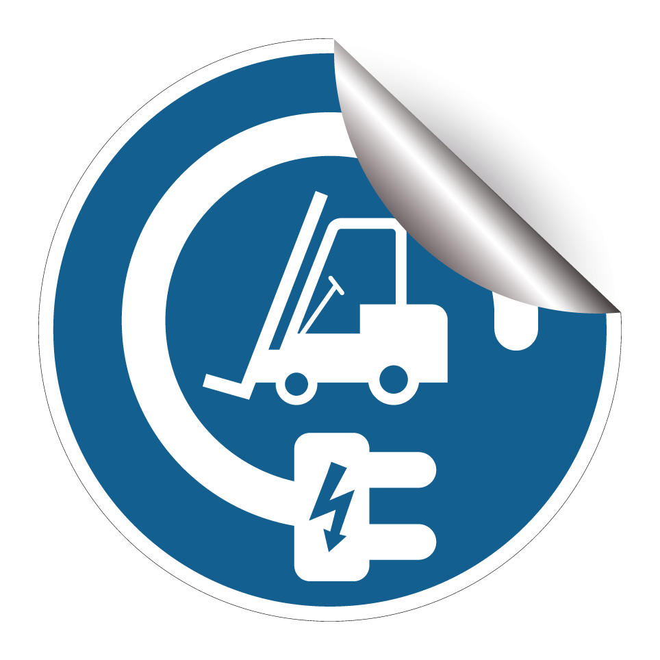Electric forklift charging