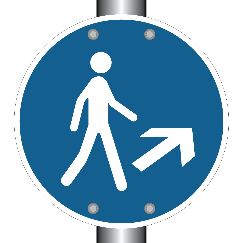 Pedestrian route to the right