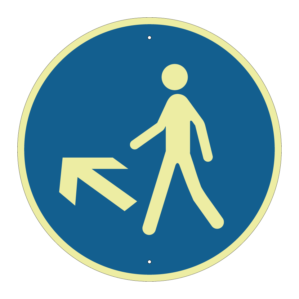 Pedestrian route to the left