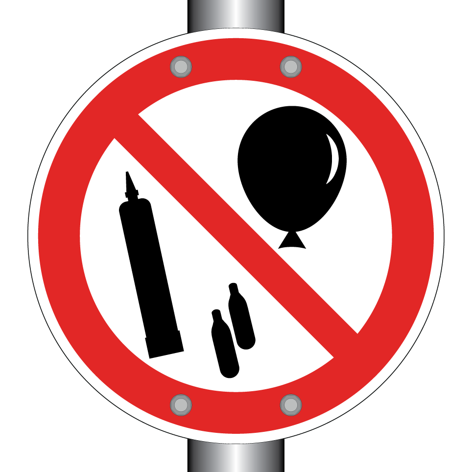 No balloons or gas canisters