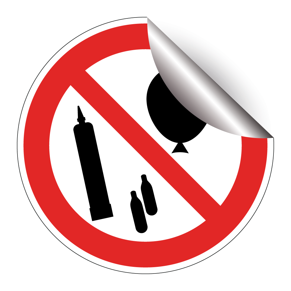 No balloons or gas canisters