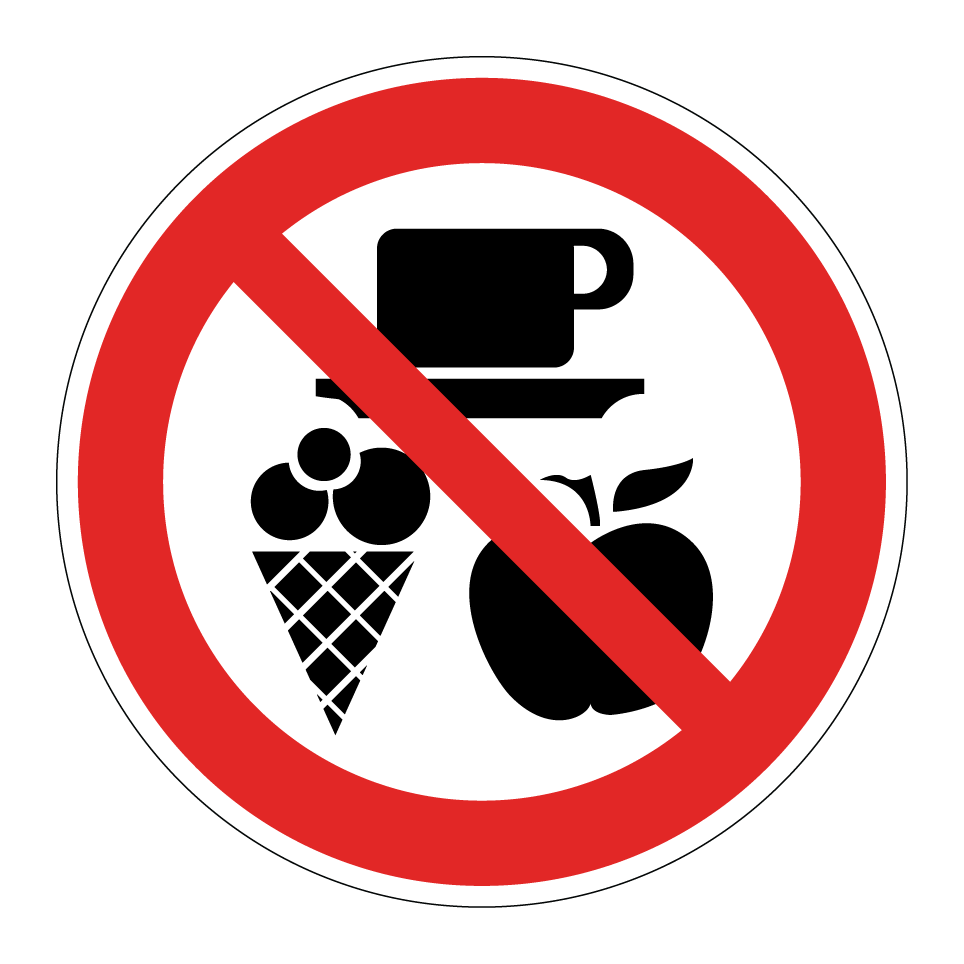 No food or drinks