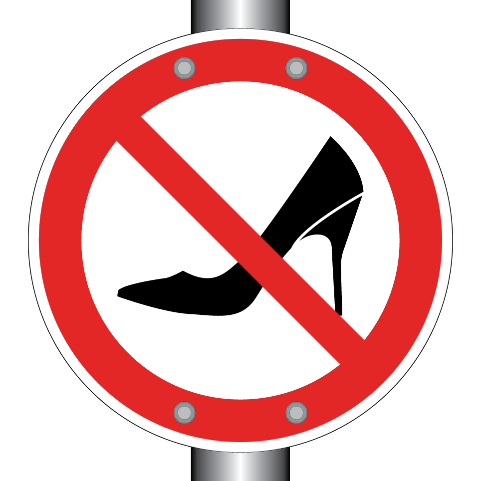 Pas de talons hauts