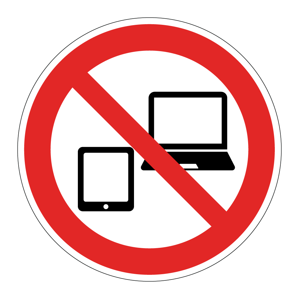 No electronic devices
