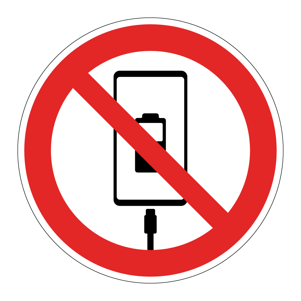 Téléphone portable non autorisé à la charge