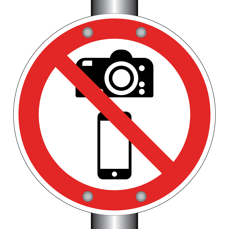 No photography with cameras or mobile phones