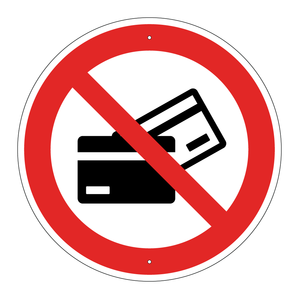 No card payment