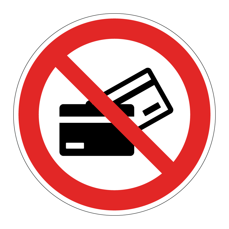 No card payment