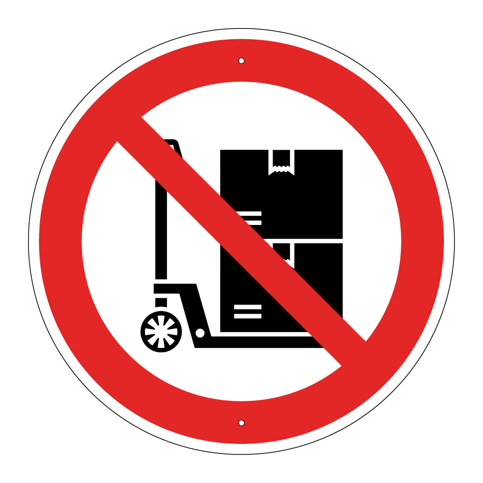 Chariot de manutention interdit