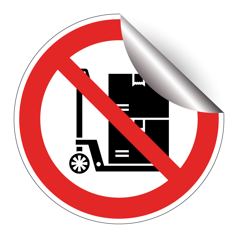 Chariot de manutention interdit