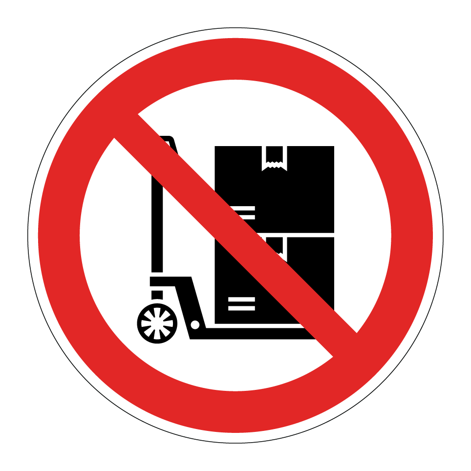 Chariot de manutention interdit