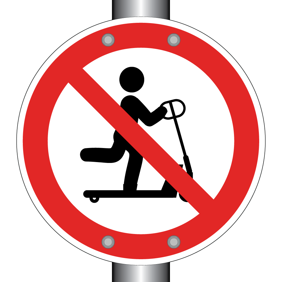 Interdiction de circuler sur le transpalette