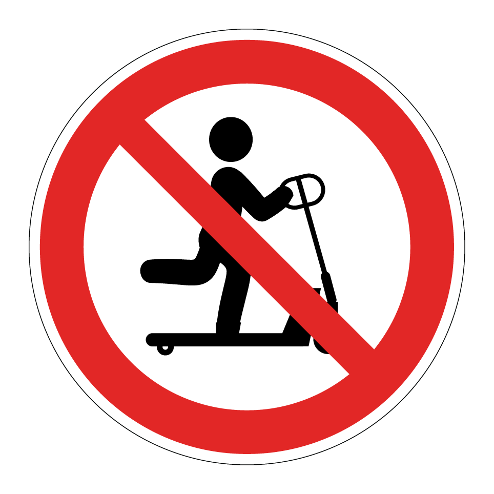Interdiction de circuler sur le transpalette