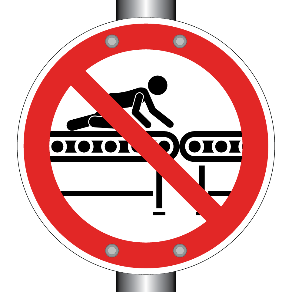 No crawling on conveyor