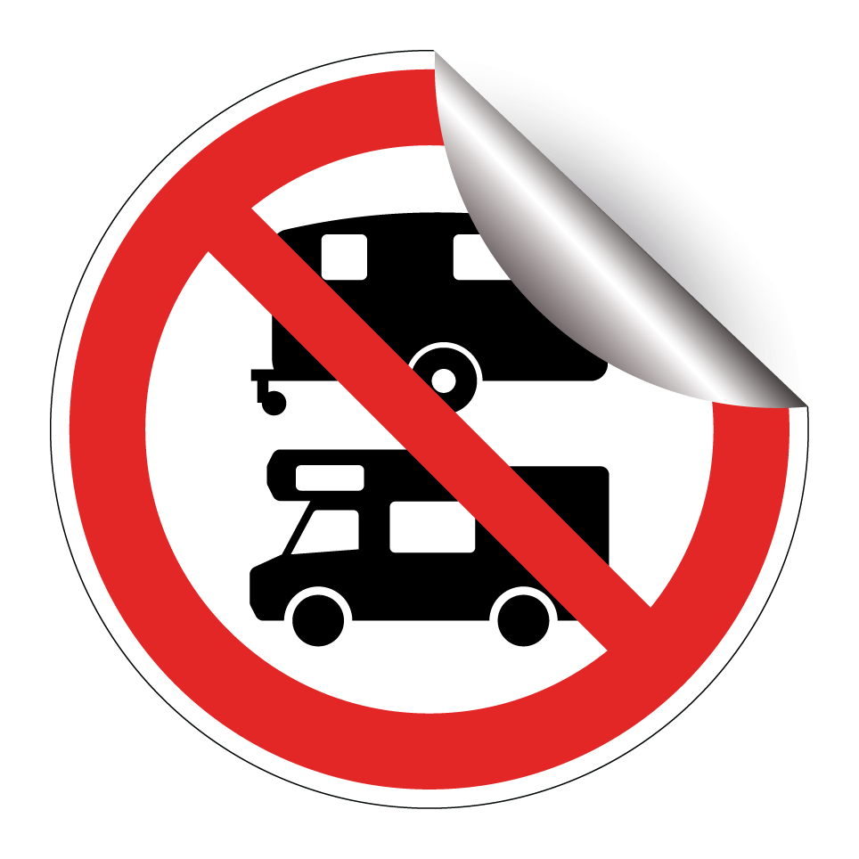 No caravans or motorhomes