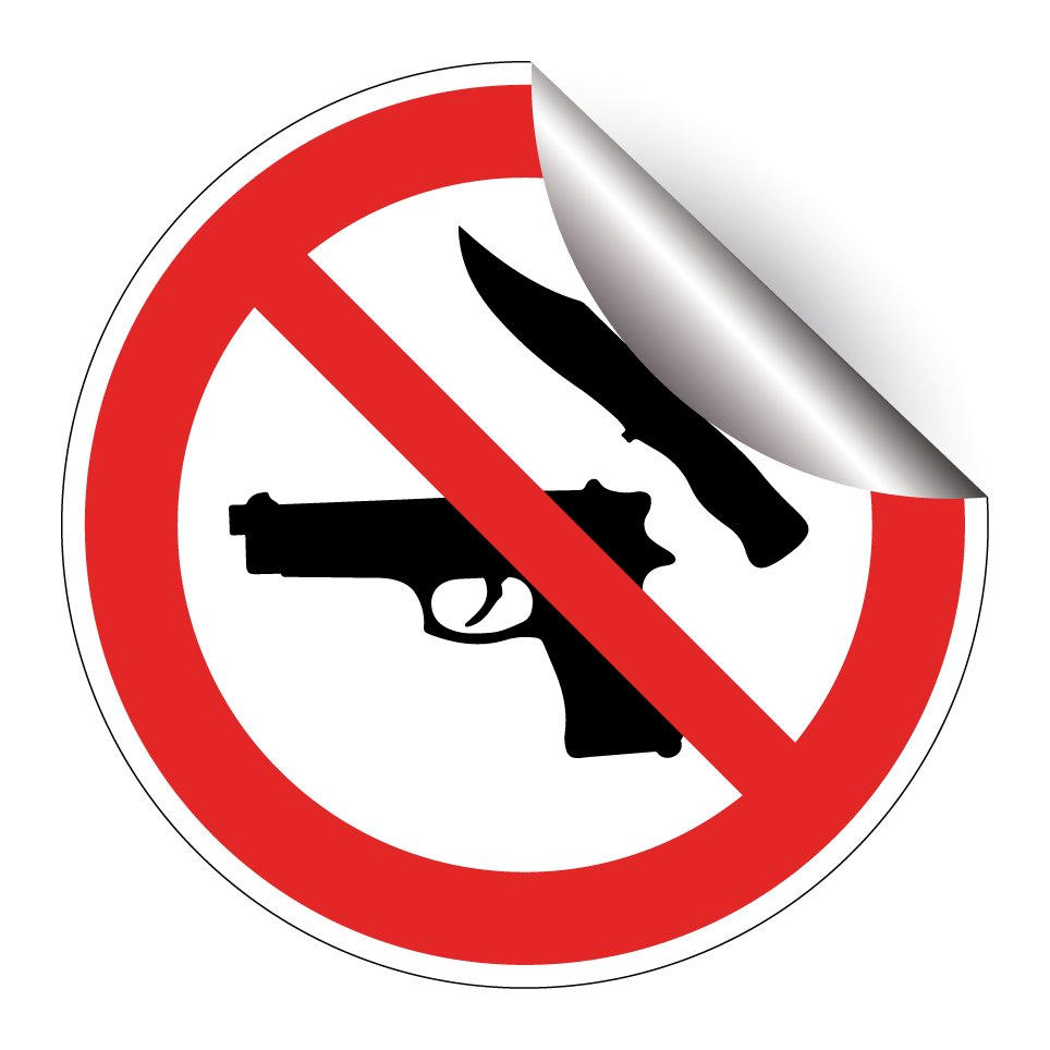 No firearms or knives