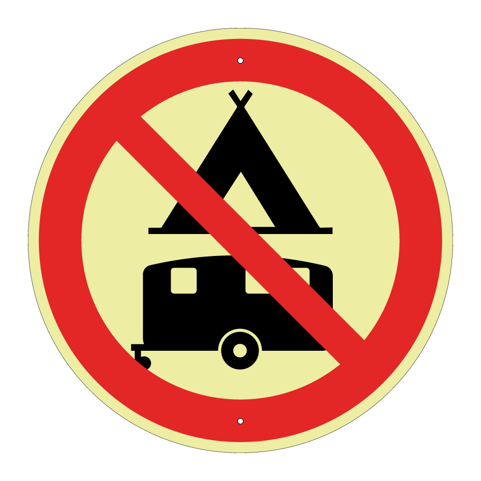 No caravans or camping