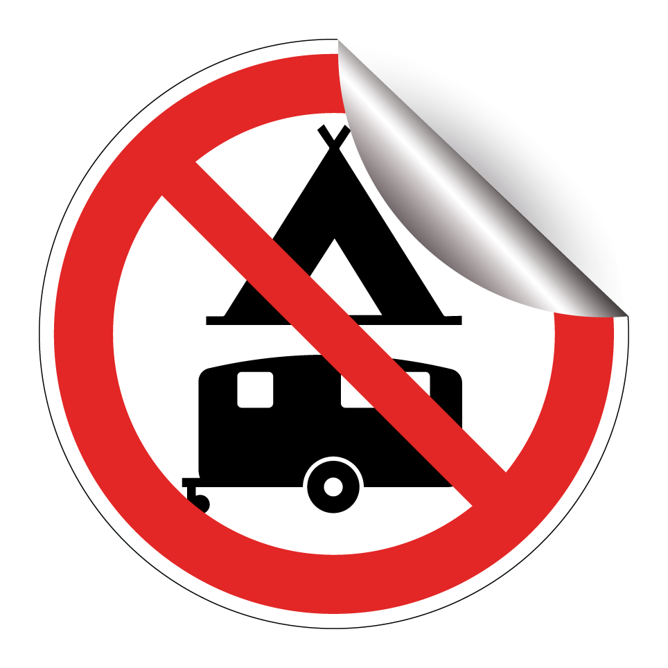No caravans or camping