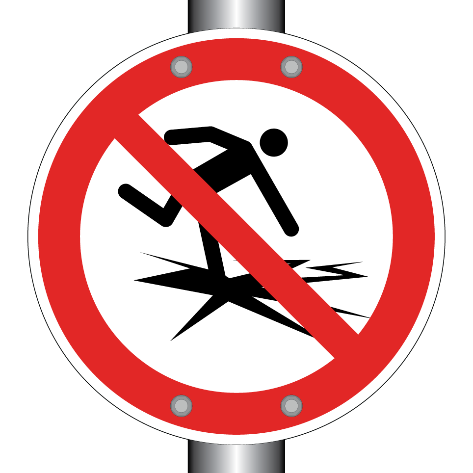 No walking on fragile surface