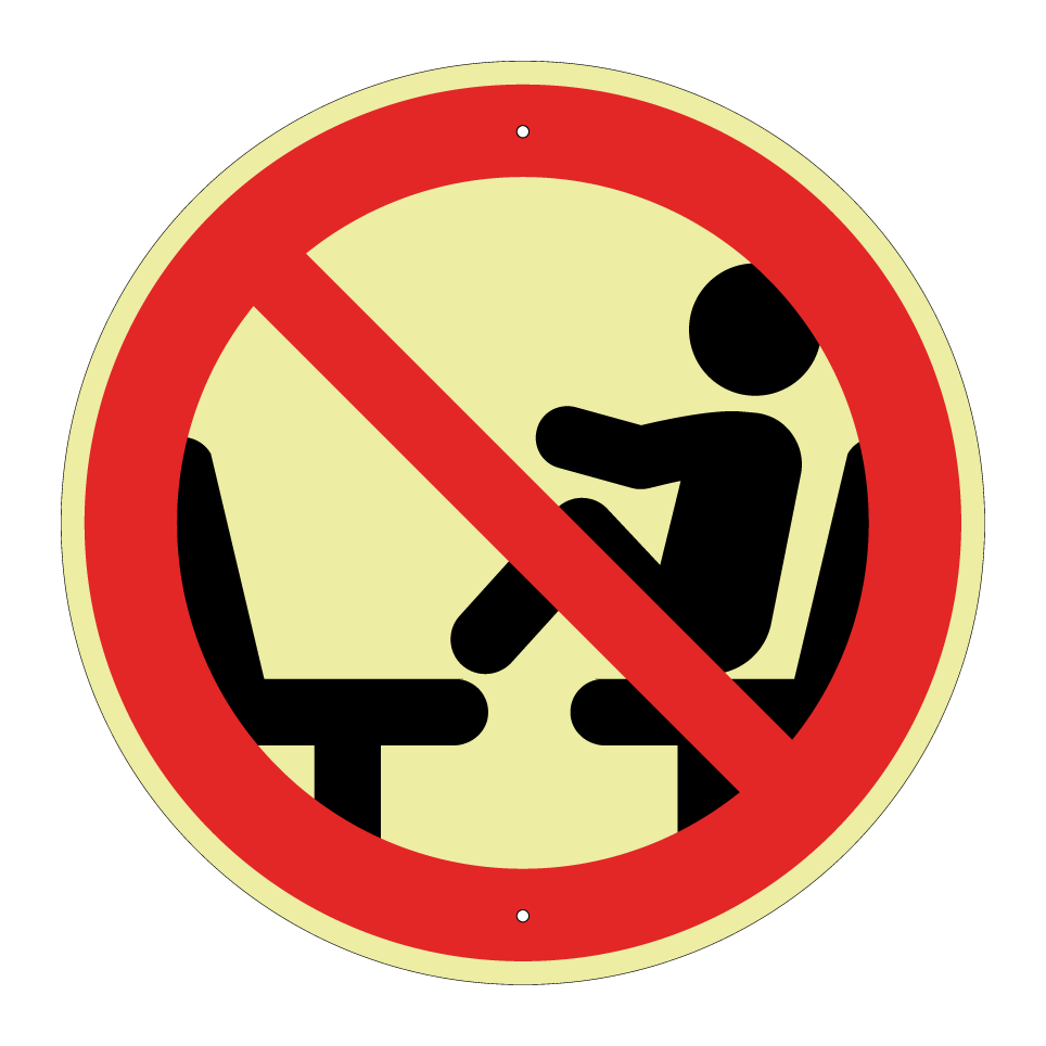No feet on seat