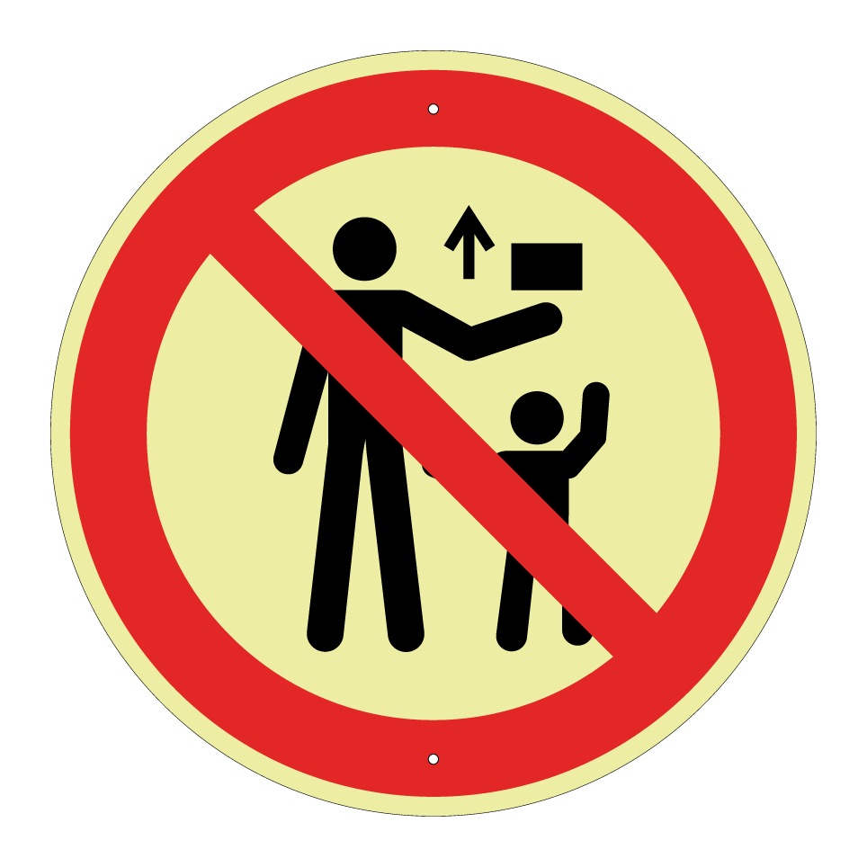 No handing items to children