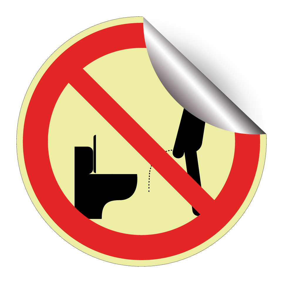 No urinating outside toilet