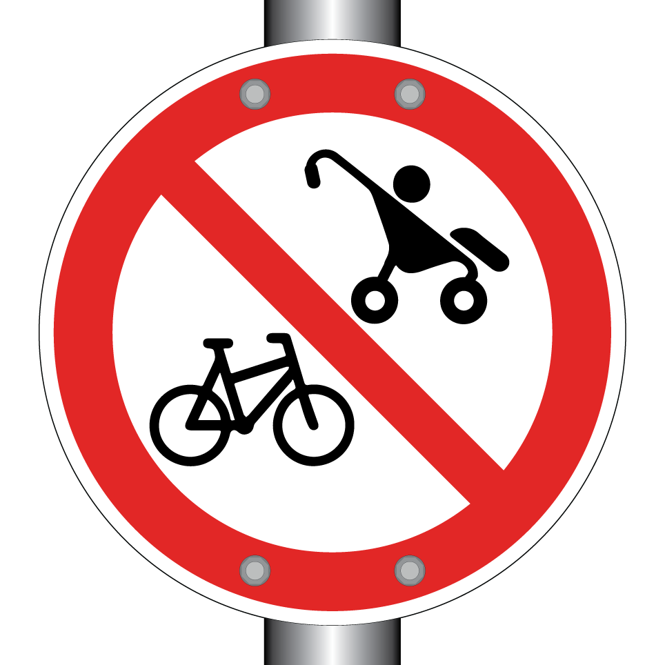 No bicycles or strollers