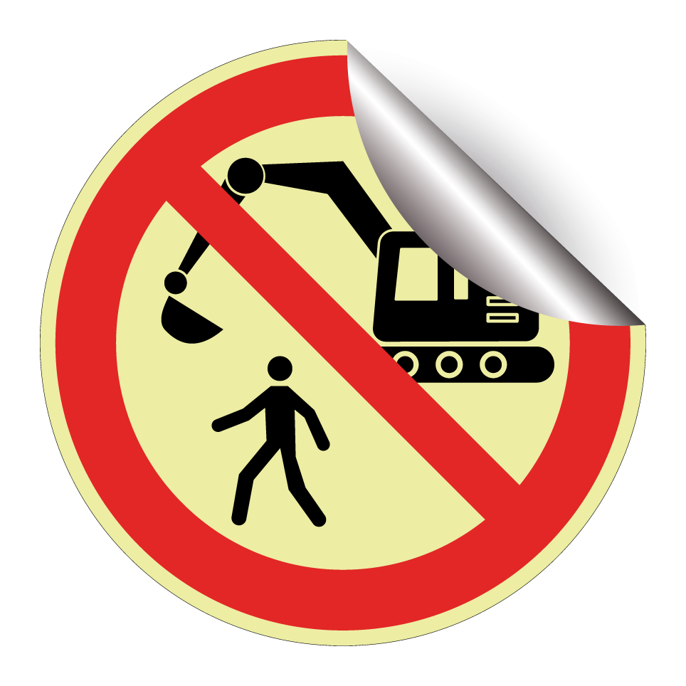 No entry for pedestrians in construction area
